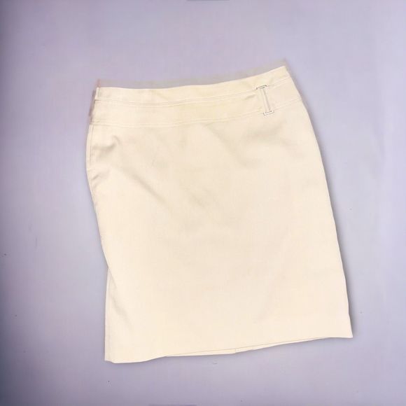 AK Anne Klein Long Single Breasted Jacket and Skirt Suit Beige Sz 6 - Picture 5 of 8